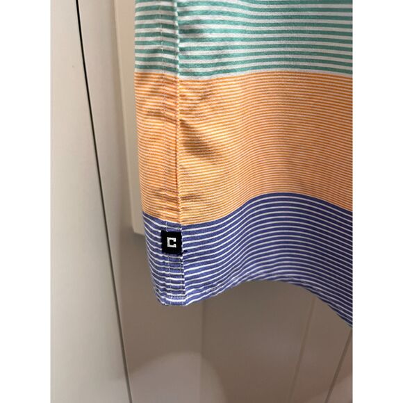 Chaps Indigo Sky Multi Stripe Short Sleeve Button-Down Shirt - Picture 8 of 10